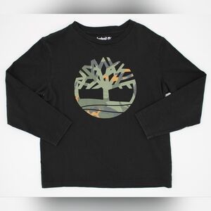 Timberland Black Long Sleeve Graphic Tee Boys M (10/12)
